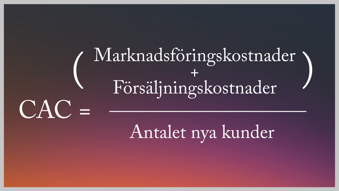 KPI för marknadsföring - CAC