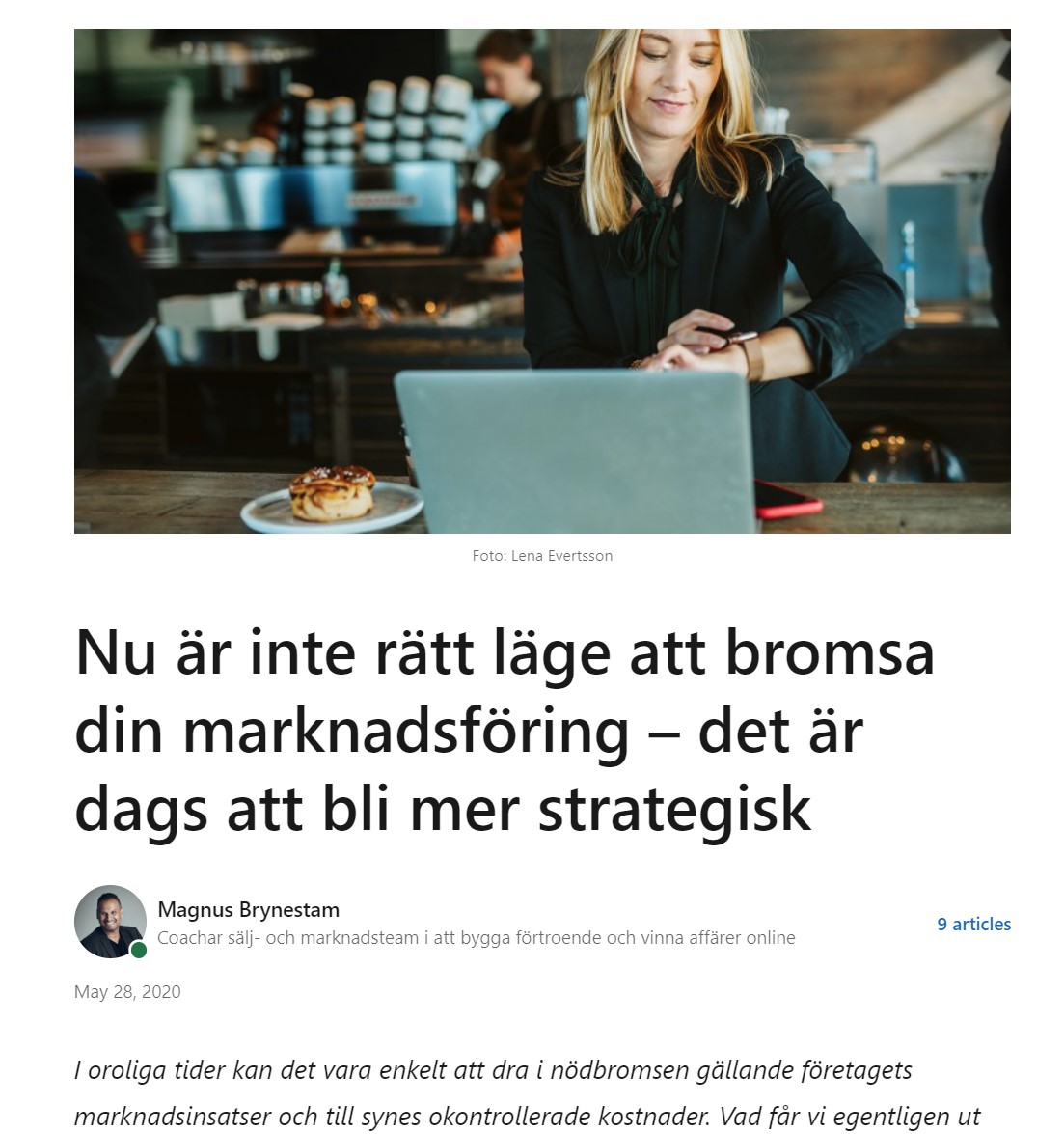 artiklar på linkedin